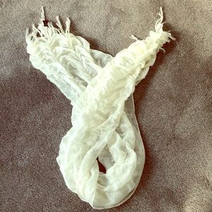 Cream light weight scarf